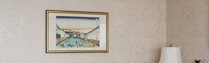 ホテル椿山荘東京様客室に浮世絵を納品いたしました